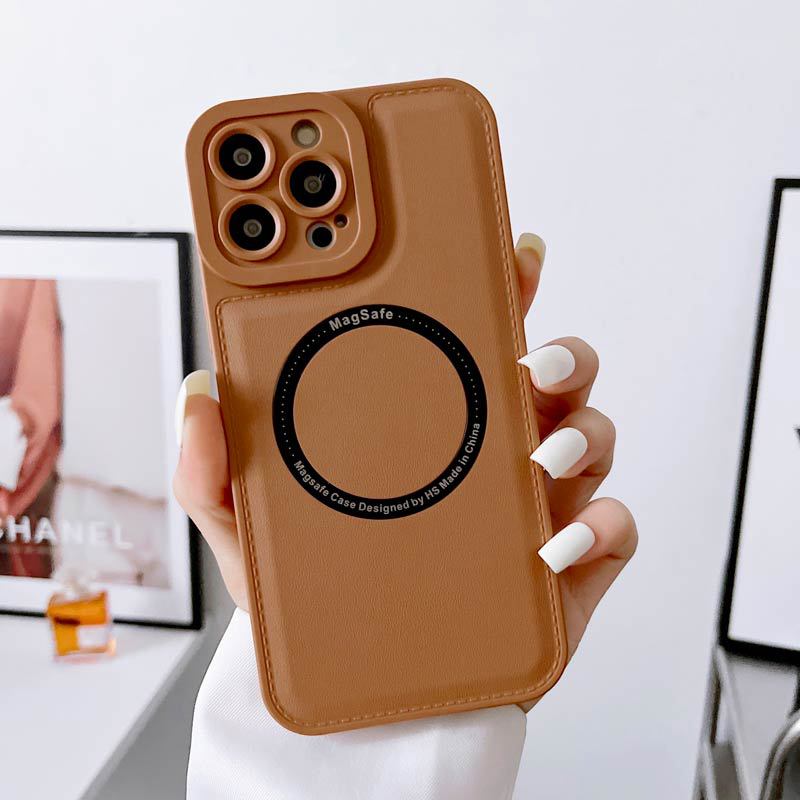 Роскошный магнитный чехол для телефона Magsafe с беспроводной зарядкой для iPhone 13 12 11 14 15 Pro Max 15 Plus Кожаный силиконовый ударопрочный чехол