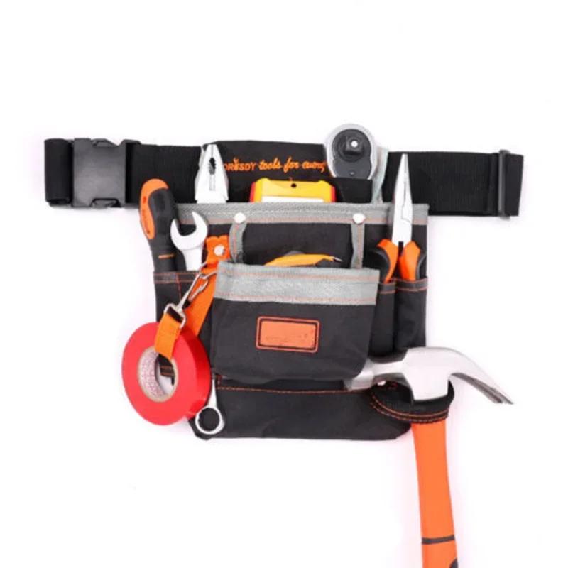 Tool Pouch Belt Waist Bag 7 Pocket Holster Storage Holder Electrician Tools Packaging 26x21.5cm For Screwdrivers Pencil