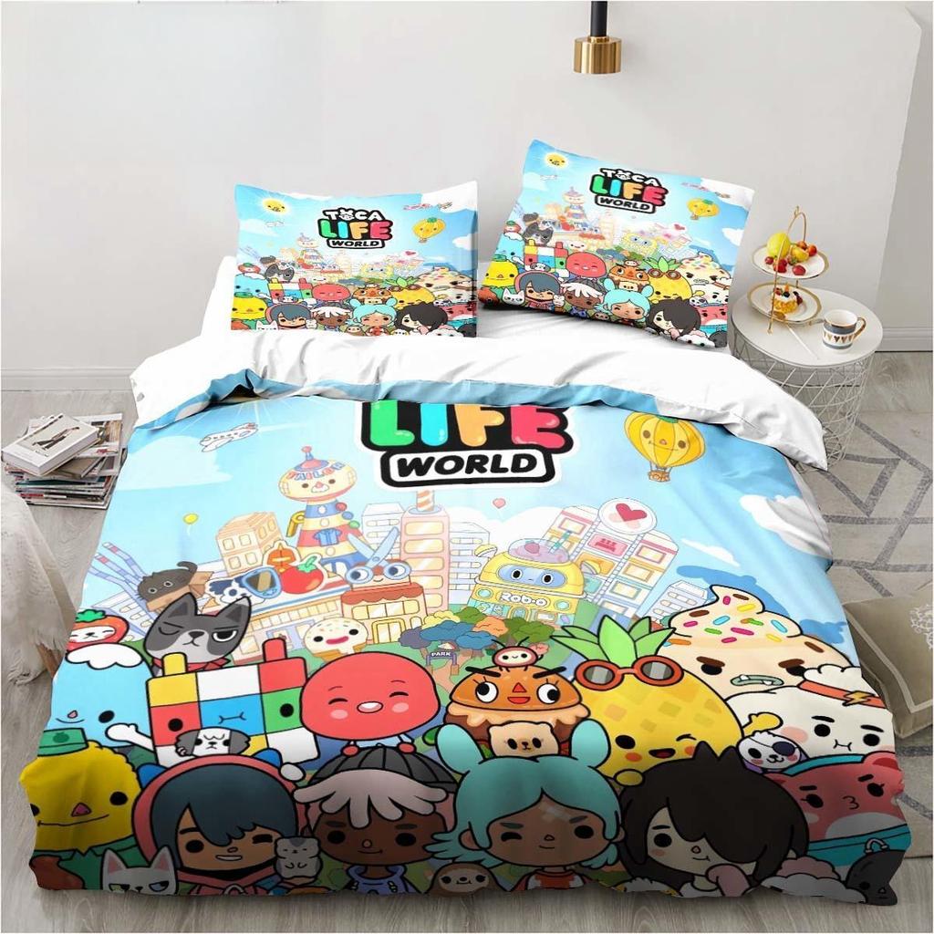 Новый игровой комплект постельного белья Toca Life World Excavator Sheet King Twin Double Child Bedding Set Mircofiber или Polyester Bedding Cover Set
