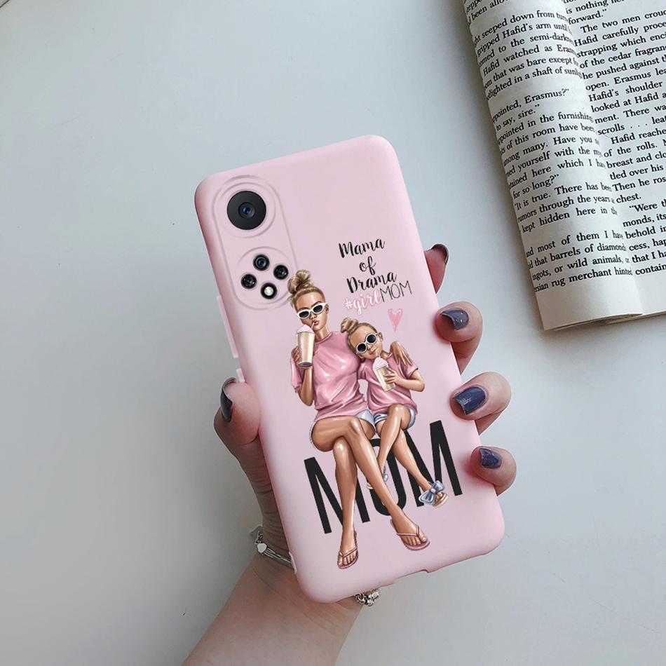 For Honor 50 Case For Huawei Honor 50 Nova 9 SE Cover Coque Super Mom Baby Fashion Girls Silicone Phone Bumper for Honor 50 Case