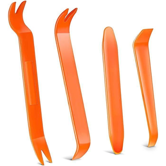 4Pcs Outils Demontage Garniture, Professionnel Voiture Démontage Installation Outil Kit D'Outils, Fixation/Dissolvant Pour Console