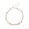 European and American irregular lava metal wind necklace femininity versatile exaggerated design earrings bracelet set