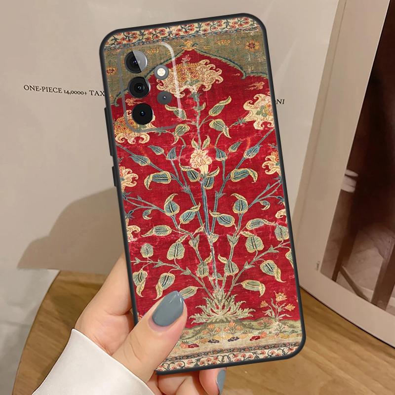 Чехол с цветочным узором, персидский ковер, для Samsung Galaxy A55 A35 A15 A54 A34 A14 A33 A53 A13 A23 A17 A06 A16 A56 A36 A32 A52