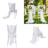 Wedding Chair Sashes Tulle Wedding Aisle Back Side Decorations Sheer Tulle Fabric For Wedding Props