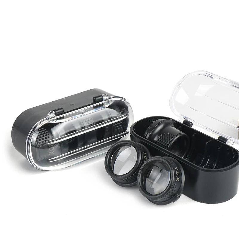 Watch Jeweler Repair Magnifier Glasses 10x-25x Telescopic With 2 Led Light For Reading Wearing Tool
