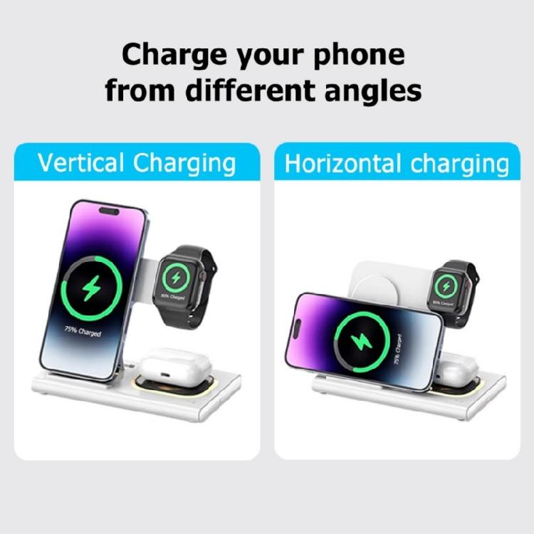 Беспроводная зарядная станция 3 в 1 Стенд для зарядки Множественный для телефона 16 15 14 Серии часов и Наушников