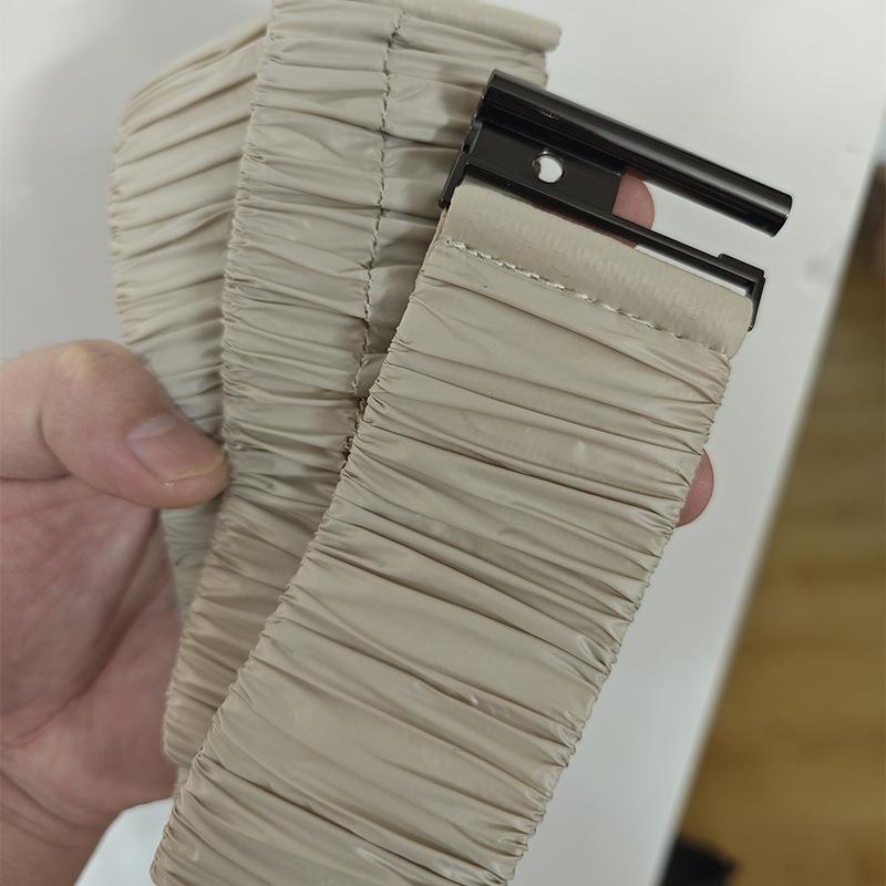 Новая пуховая ткань, гладкий эластичный пояс, плиссированная эластичная поясная вставка, женский широкий пояс-стотник с пухом