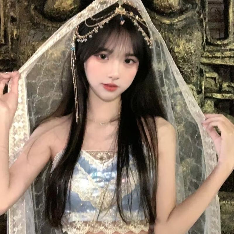 Экзотическое украшение на лоб, Роскошное украшение на лоб с жемчужной подвеской, Стильная бахрома, Головной убор для вечеринок