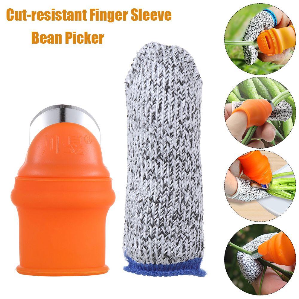 Кухонный гаджет Садовые принадлежности Сборщик бобов Напальчник-резак Устойчивый к порезам наперсток Защита пальцев
