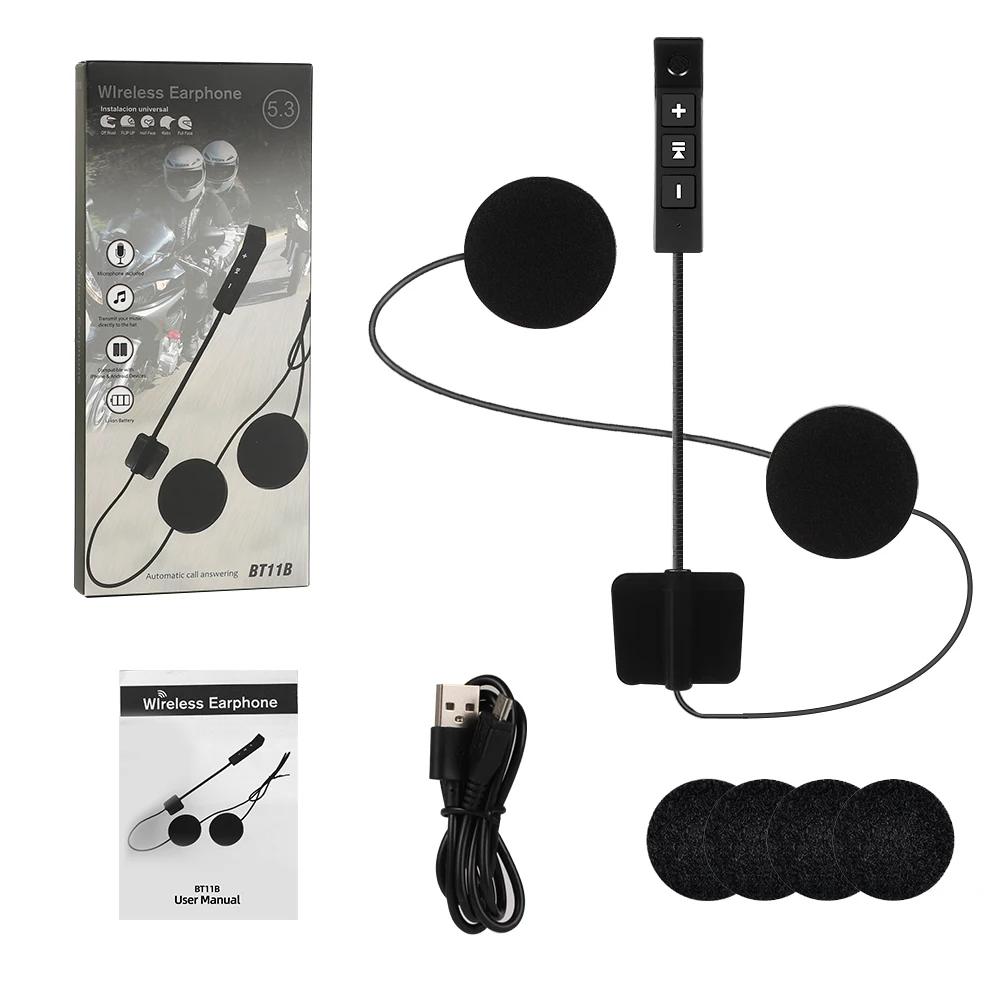 BT11 Plus Мотоциклетный шлем Гарнитура Bluetooth5.3 Беспроводной динамик для езды Стереонаушники Поддержка автоматического ответа Громкая связь Вызов