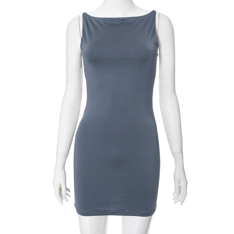 Summer Casual Fashion Mini Sleeveless Wrap Y2K Basic Vest Dress Oufits Sexy Elegant Women Club Party Evening Dress