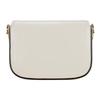 Gucci Horsebit 1955 White Leather Crossbody Bag, Gold Hardware Detachable Chain & Web Strap, Women's Daily Shopping Shoulder Handbag 699760-18YSG-9068