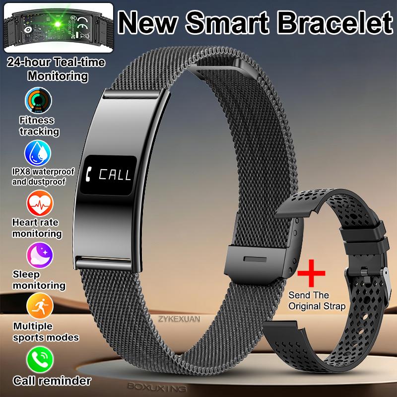 New Smart Bracelet Men Fitness Tracker IPX8 Waterproof Heart Rate Sleep Monitor Outdoors Sports Smartwatch Band For Android IOS