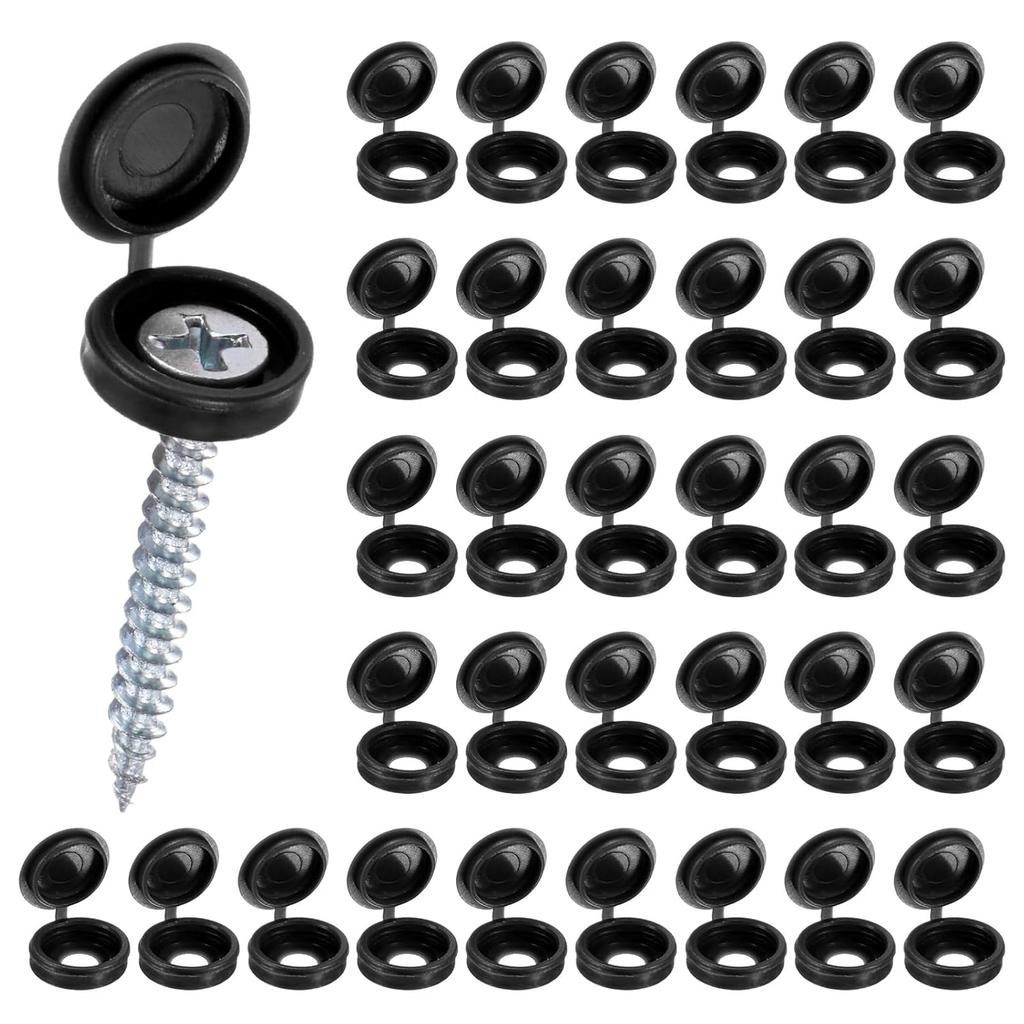 Plastic Nails Hinged Screw Caps Protective Self-tapping Screws Decorative Cover Furniture Hardware Nuts Bolts Folding Cap