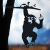 Middle Finger Monkey Decoration Metal Flip-off Decoration for Tree Yard Ornament Garden Monkey Fence Decor