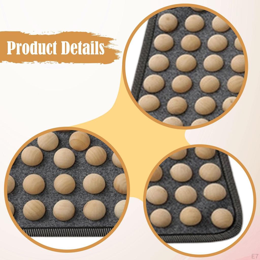 Wood Foot Acupressure Mat Pad for Feet Relax Massage Tool Travel