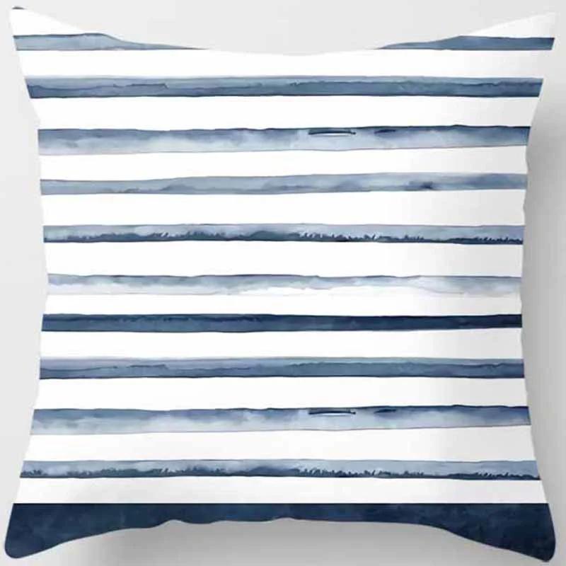 Декор для дома Синие тематические узоры: Чехол для подушки с узором «Абстракция и природа» Подходит для дивана, спальни, автомобиля