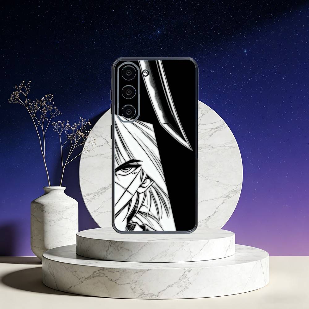Чехол для телефона с изображением аниме R-Rurouni Kenshin для Samsung Galaxy A73, A72, A71, A70, A53, A52, A51, Других, Мягкий черный чехол