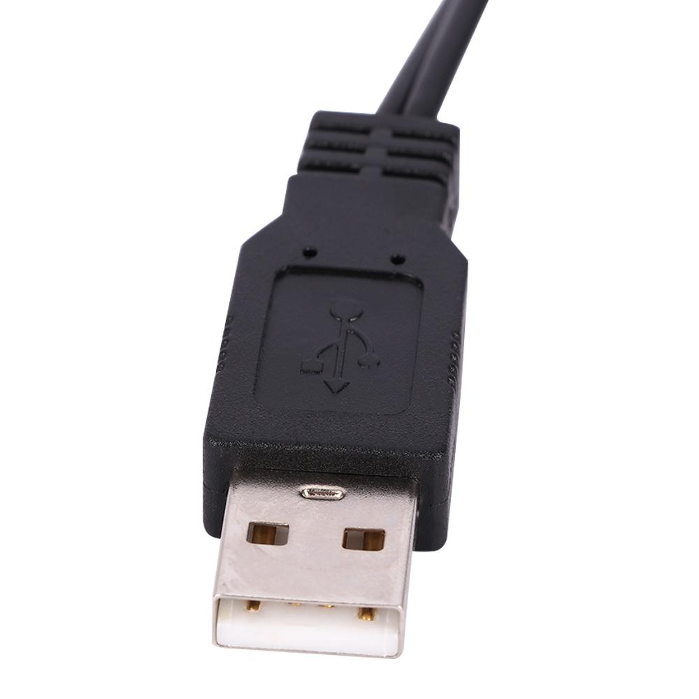 Black 2 RCA Cable Lead USB A Male USB To RCA Audio AV Cable Video Adapter Conversion Line