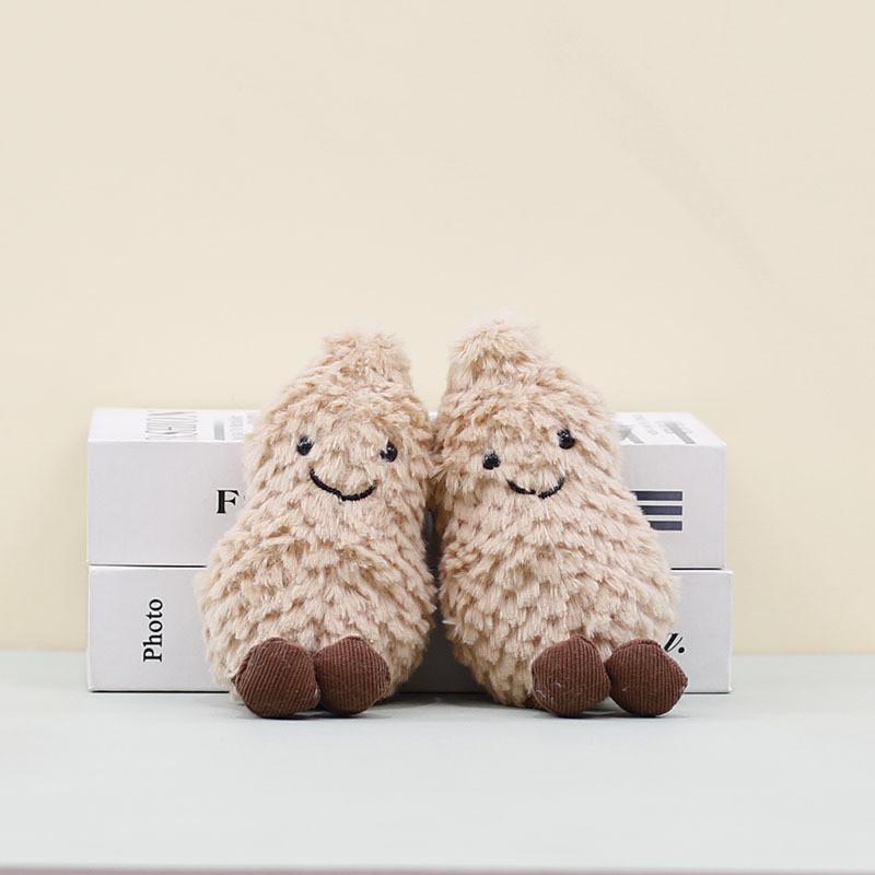 Soft Plush Charismatic Peanut Keychain Accessory With Appealing Color And Design For Everyone