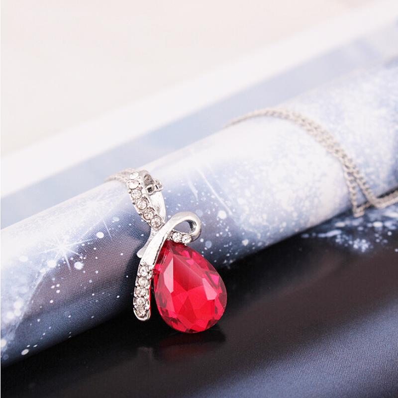 Модное женское ожерелье с кристаллами на свадьбу, 1 шт., ожерелье с подвеской в виде слезы ангела, ювелирные изделия, стразы ручной работы