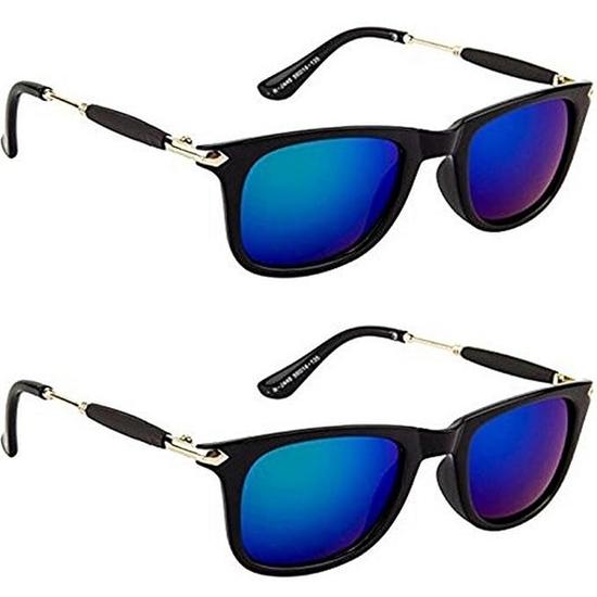 Солнцезащитные очки Dervin Unisex Rectangular, упаковка из 2 шт. (синий)