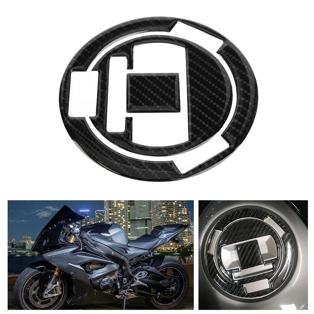 Carbon Fiber Fuel Tank Cap Sticker Decal for R1200GS F800GS S1000R F650GS - Motorcycle Tank Protector