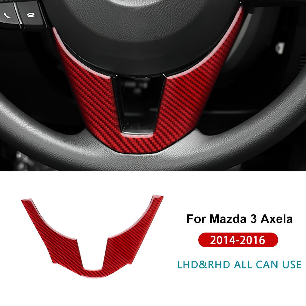 Наклейка из настоящего мягкого углеродного волокна для Mazda 3 Axela 2014 2015 2016 LHD RHD рулевое колесо автомобиля нижняя отделка аксессуары для интерьера