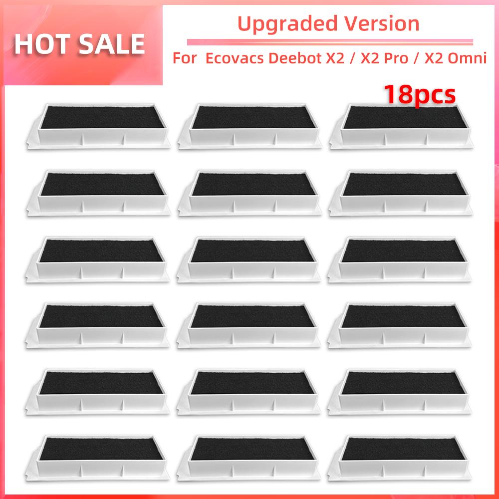 For Ecovacs Debot X2 / X2 Pro / X2 Omni Robot Vacuum Cleaner Main Side Brush HEPA Filter Mop Pads Dust Bag Replacement Parts