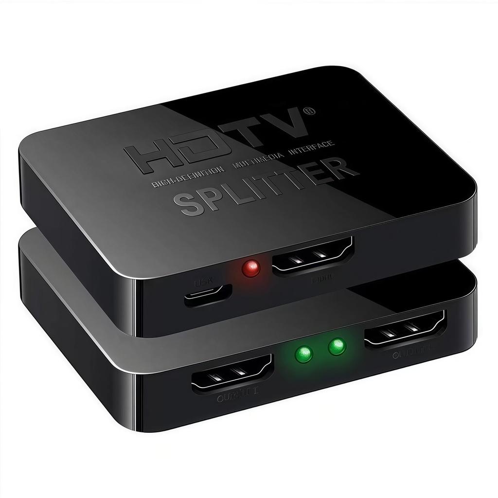 4K HDMI Splitter - 1 Вход на 2 Выхода, Мини Устройство Зеркалирования Видео HDTV