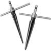 EMVANV 2Pcs Bridge Pin Hole Reamer, 3-13mm(1/8''-1/2'') & 5-16mm(½-5/8") T Handle Taper Reamer Set, 6 Fluted Chamfer Reaming Tool, Bridge Pin Hole