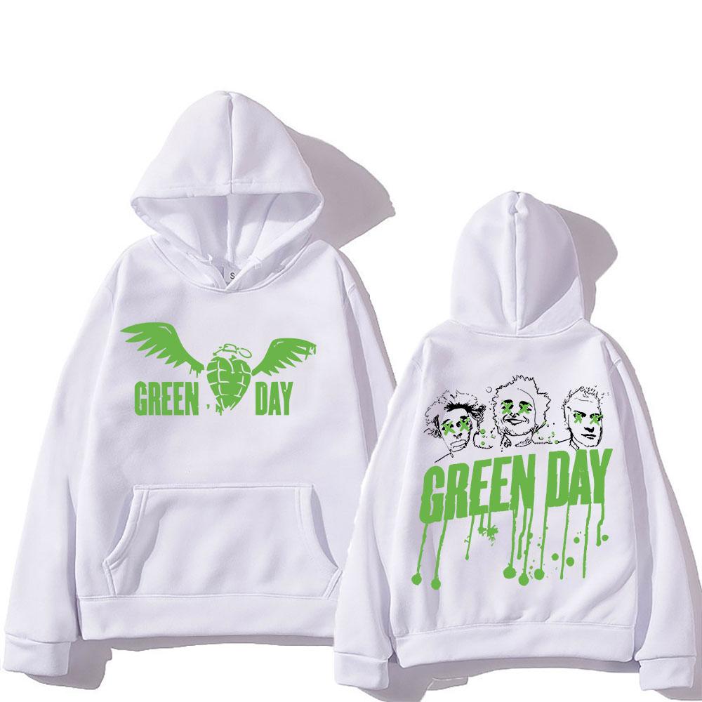 Толстовки с капюшоном Green Day Saviors Band Харадзюку Удобная толстовка с длинным рукавом Готическая одежда Moletom