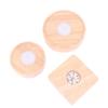 1 шт. стеклянные художественные украшения на батарейках квадратные/круглые деревянные светодиодные лампы подставка-держатель для дисплея подставка для ночника