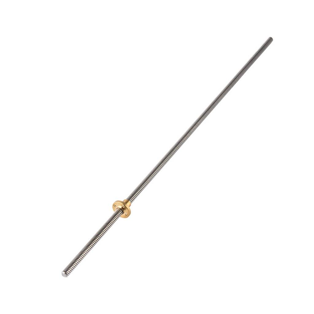 Т8 8мм Трапециевидный Резьбовой Стержень из Нержавеющей Стали Винт и Латунная Гайка для 3D Принтера