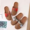 Summer Woven Bamboo Women's Linen Slippers