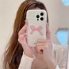 Осенне-зимний плюш для чехла мобильного телефона Apple 17 iPhone16promax бант 15 милый 14 защитный чехол 13