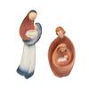 Abstract Nativity Advent Resin Figurine Holy Family Statue Joseph Virgin Mary Birth of Jesus Sculpture Home Office Desktop Decoration Ornament