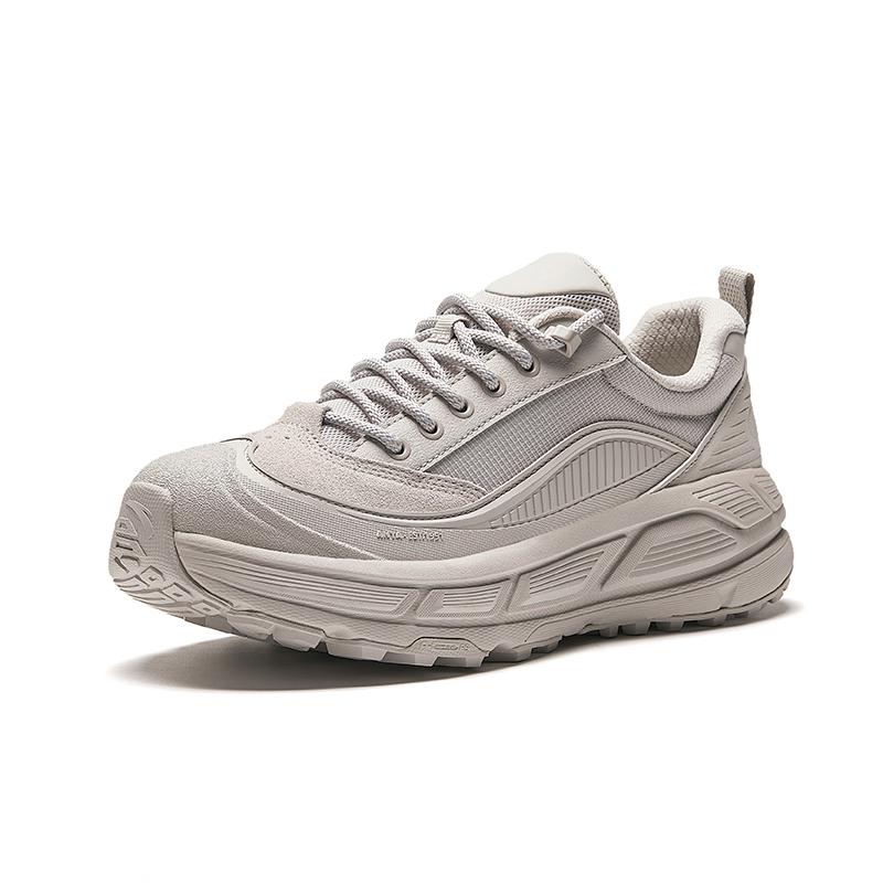 Anta Походные модные универсальные толстые подошвы, увеличивающие высоту, амортизирующие, износостойкие, низкие повседневные туфли, мужские кроссовки, серые 912418849-2