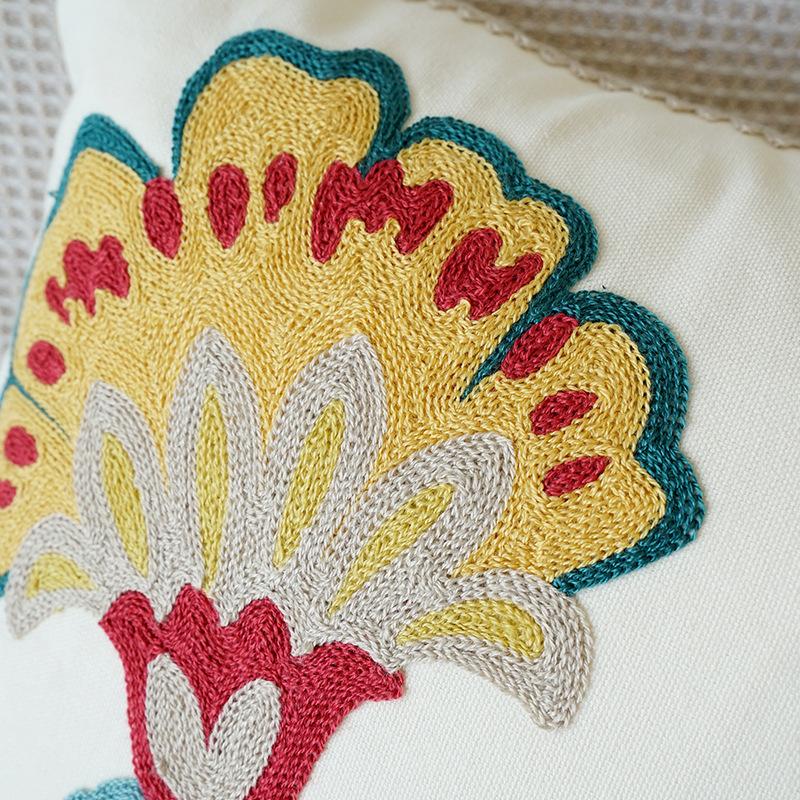45x45 см Цветочная наволочка для декоративной подушки Растение Вышивка Штамповка Подушка для поясницы Декор Домашняя декоративная наволочка Новая