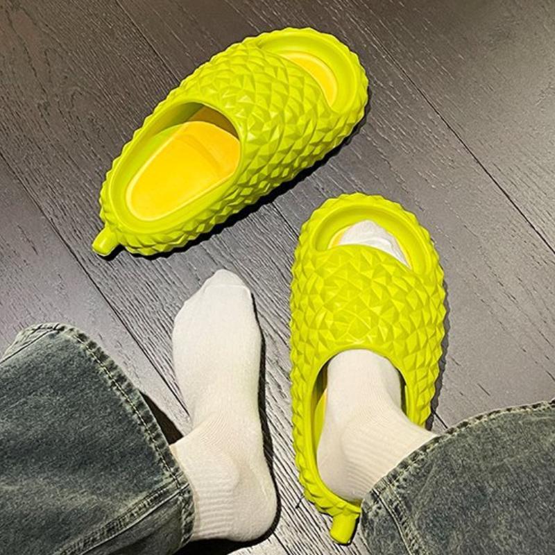 Мужские тапочки из дуриана, летние модные однотонные пляжные сандалии с открытым носком, женские нескользящие шлепанцы Chanclas Hombre