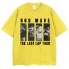 Rod Wave The Last Lap Tour Винтажные Футболки Мужская Хип-Хоп Готическая Мода Уличная Одежда Оверсайз Харадзюку Хлопковая Футболка Мужская