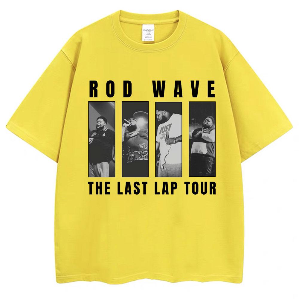 Rod Wave The Last Lap Tour Винтажные Футболки Мужская Хип-Хоп Готическая Мода Уличная Одежда Оверсайз Харадзюку Хлопковая Футболка Мужская