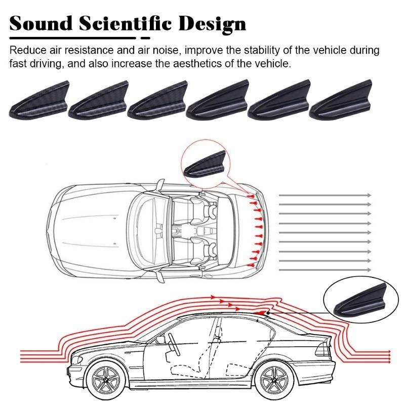Автомобильный модифицированный плавник акулы украшения универсальный автомобильный модифицированный беспроводной крыша плавник акулы хвост спойлер антенна карбоновая полоса автомобильные наклейки