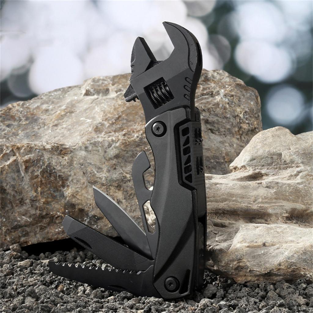 Outdoor Camping Multifunctional Pliers Multi-purpose Adjustable Folding Knife Saw EDC Combination Tool