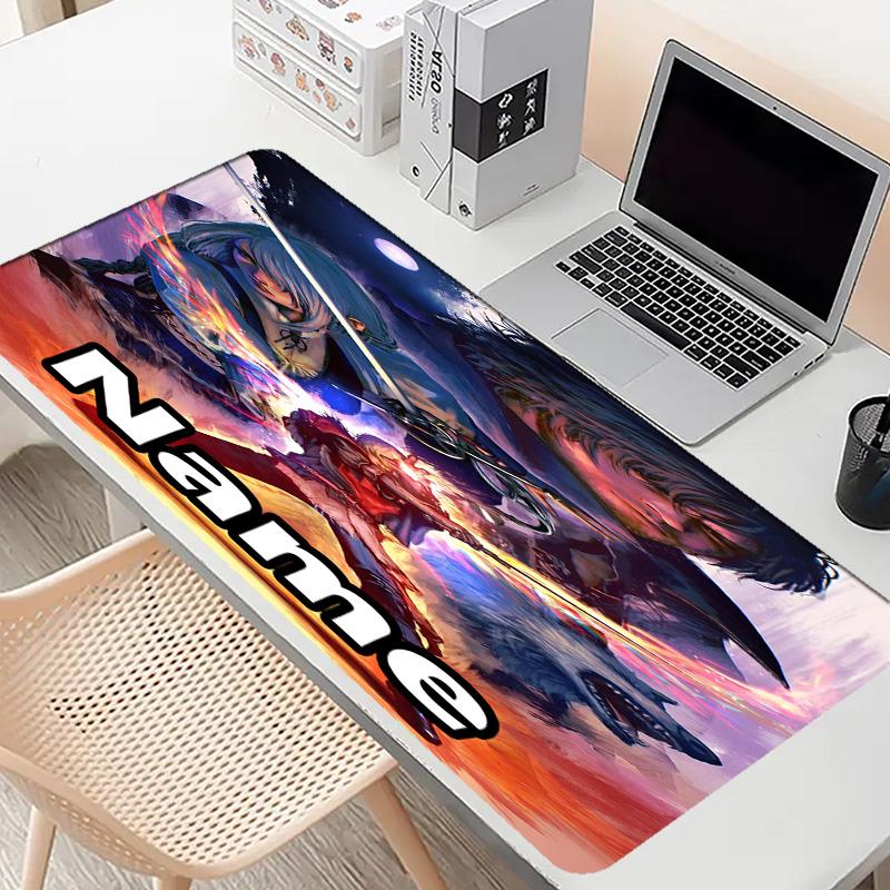 Custom Name Personalized Final Fantasy Pattern Mousepad, Laptop PC Desk Mat, Decorative Desk Mat for Home Keyboard Pad Gift