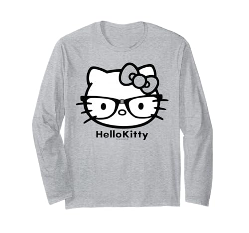 Футболка с длинным рукавом и очками с лицом Hello Kitty (дизайн США)