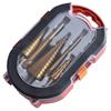 6-Piece Pagoda Drill Bit Set - Hand Punching Tool for Woodworking & Slotted Sawtooth Twist Drilling