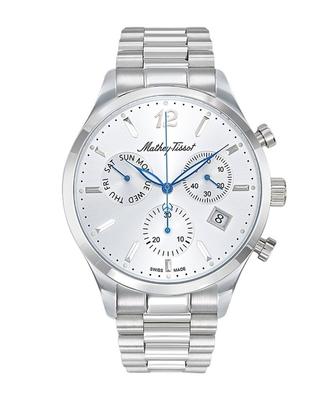 Часы Urban Chrono из нержавеющей стали с серебристым циферблатом, кварцевые H411CHAS, мужские