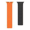Silicone Band for Apple Watch 1/2/3/4/5/6/7/8/9/10/11/SE Ultra 1/2/3 42/44/45/46/49mm, Black/Orange