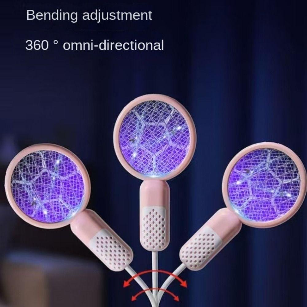 UV Light Insect Racket Mini Fly Bug Zapper Physical Mosquito Trap Racket  Camping